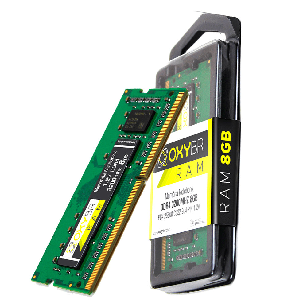 Memória Ram Notebook, 8GB, 3200MHz, DDR4, CL22, OxyBR, OXY32S22S8/8